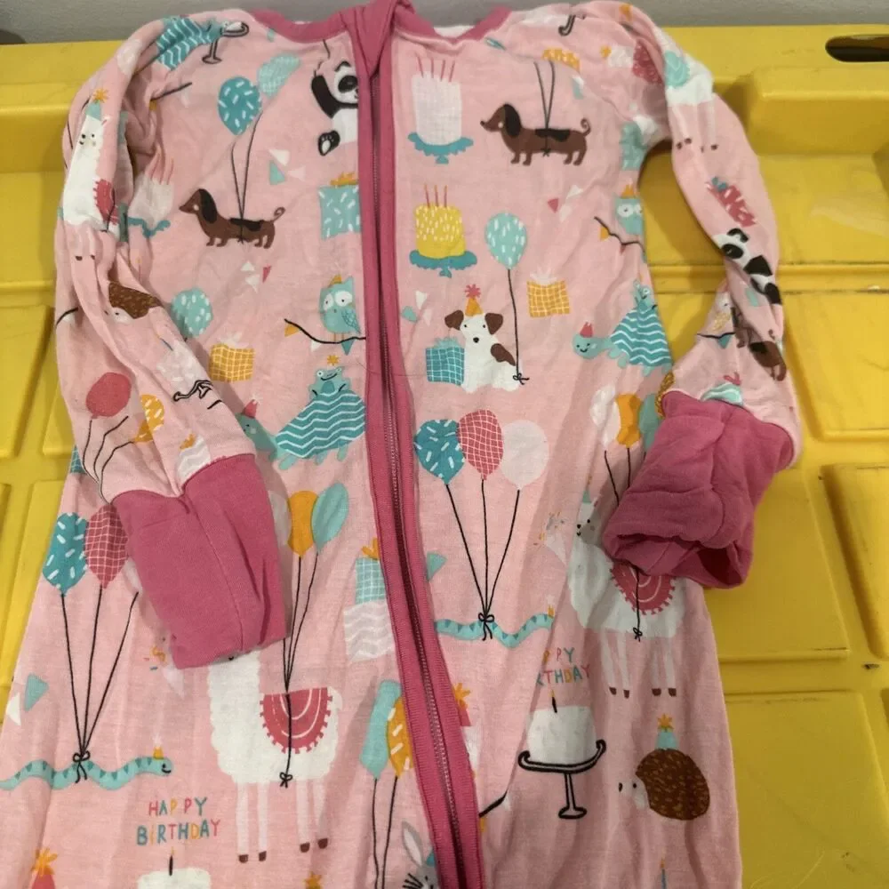 Little Sleepies Party Animals Pink 12/18